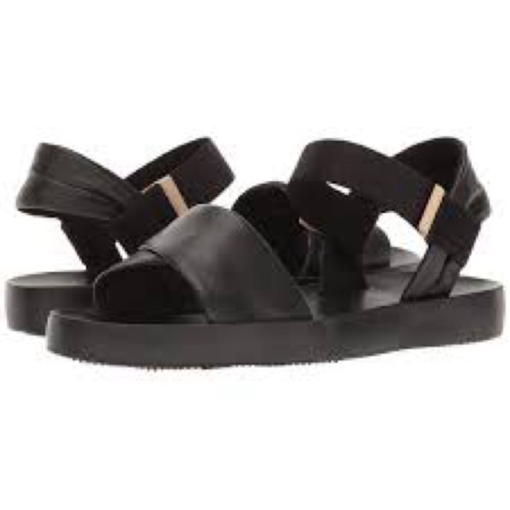 SEANNA SUN  black leather new sandals
